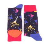 Мъжки памучни чорапи с цветни декорации