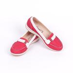 Нежни дамски обувки в червено и бяло