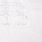 Нежно бяло тюлено каре на кръгове и плетена дантела 90/90