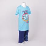 Памучна пижама за момче в два тона синьо
