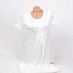 Пижама в бял цвят за бременни и родилки с дантела