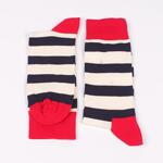 Памучни мъжки чорапи с райе в два цвята