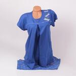 Пижама за бременни и кърмещи с дълъг панталон в синьо