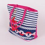 Плажна чанта в свежи цветове с корабна котва