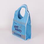 Плажна чанта в син цвят "Pomponette"