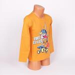 Пижама за момче в цветове горчица и тъмносиньо с картинка