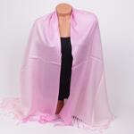 Преливащ се дамски шал в розови тонове