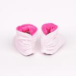 Плюшени розови пантофи с цикламен полар