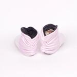 Розови детски плюшени пантофи със сив полар