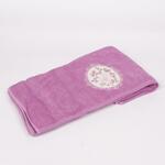 Сет хавлиени кърпи в лилав цвят с бродерия