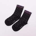Сладки детски чорапки в черно с точки