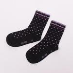 Сладки детски чорапки в черно с точки