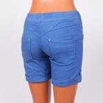 Сини ластични къси панталони за бременни