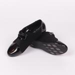 Спортни обувки с черен лак и велур