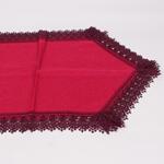Тишлайфер във виолетово-червен цвят с плетена дантела 50/160