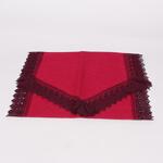 Тишлайфер във виолетово-червен цвят с плетена дантела 50/160