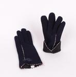 Тъмно сини ръкавици с пухче