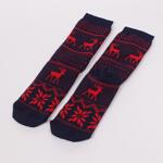 Тъмносини дамски чорапи с червени елени