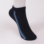 Тъмносини дамски чорапи терлик със сини ленти
