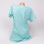 Тюркоазена макси пижама от туника и 7/8 клин със звезди