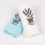 Хавлиени кърпи в син и бял цвят - Пролет