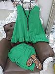 Дамски комплект в зелено, код 35123, Vanya Fashion