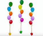 Кутийки за тежест за балони  -  5 броя от цвят