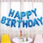 Фолио Балон Happy Birthday -    сини букви
