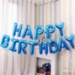 Фолио Балон Happy Birthday -   сини букви