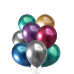 Балони хром микс цветове - 5 броя