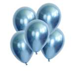 Балони хром в синьо - 5 броя