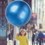Балони Хром - /2 броя син металик/ - 48 см
