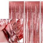 Лъскави ресни за декорация /фолио/- Розово злато  металик