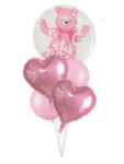 Балон с мече 2 в 1 /розов/.Размер в надут вид - 56 см.