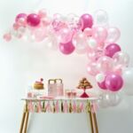 Арка  розови балони - 100 броя + помпа