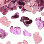 Фолиеви конфети за бебешко парти - Baby Shower - розови