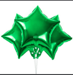Балон Звезда 48 см - зелен