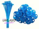Дръжки за балони - сини - 40 см