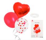 балони за свети валентин, балони с конфети, декорации, хелий