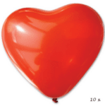 Балони Сърце латекс - 10 броя - 26 см