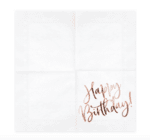 Салфетки с надпис "HAPPY BIRTHDAY" - 20 броя
