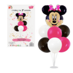 Балони "Мини Маус "  ( Minnie Mouse) на стойка /7 броя / - комплект