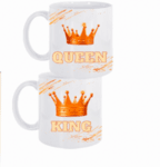 Чаши "QUEEN / KING"- комплект 2 броя