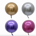 Балон "Сфера" - хром сребро /материал TPU/ - 45 см