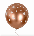 Балони металик "Звезди" - 5 броя