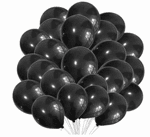 Балони Класик 100 броя в черно - 13 см
