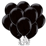 Балони Класик 100 броя в черно - 13 см