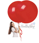 Балони Класик Червен Цвят -  /2 броя/ - 48 см