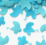 Фолиеви конфети за бебешко парти - Baby Shower - сини