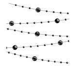 Гирлянд от черни перли - 6,5 метра